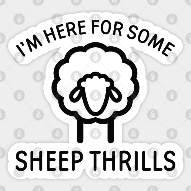 Sheep Thrills Sticker by LuckyFoxDesigns